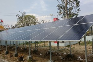 52 HP solar grid pumping installation at Nagal Kothari, Saharanpur, Uttar Pradesh